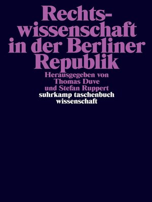 cover image of Rechtswissenschaft in der Berliner Republik
